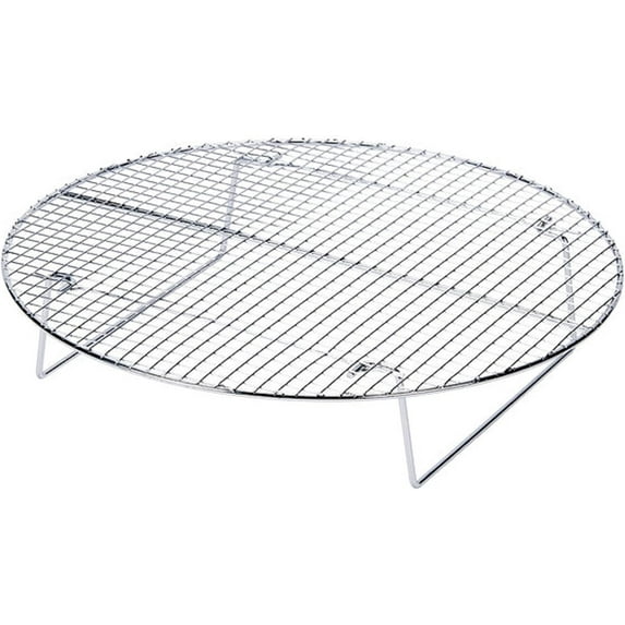 TrueCraftware- 17-3/4” Round Steamer Rack/Cooling Rack Nickel Plated- Steamer Insert for Veggie Fish Seafood Cooking for Cooling Steaming Baking Cooking Lifting Food in Pots Cake Pan Pressure Cooker