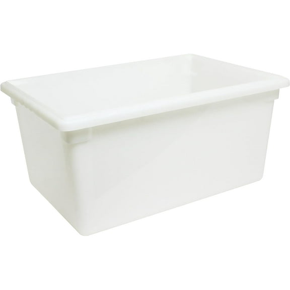 TrueCraftware- 17 Gallon White Food Storage Box Polypropylene 18" X 26" X 12"- Food Storage Container Meal Prep Containers Reusable for Home Cafeteria Kitchen Organization Dishwasher Safe