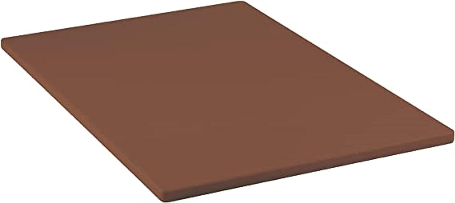 TrueCraftware- 18" X 12" X 1/2” Plastic Cutting Board for Kitchen Brown Color- Plastic Commercial Chopping Board Anti Slip Surface Chopping Food Cutting Mat for Meat Vegetables