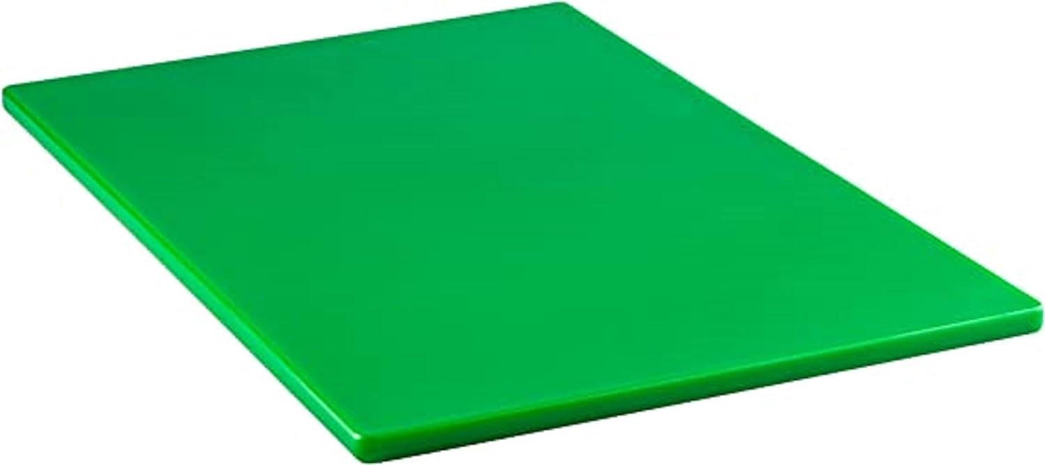 TrueCraftware- 18" X 12" X 1/2” Plastic Cutting Board for Kitchen Green Color- Plastic Commercial Chopping Board Anti Slip Surface Chopping Food Cutting Mat for Meat Vegetables