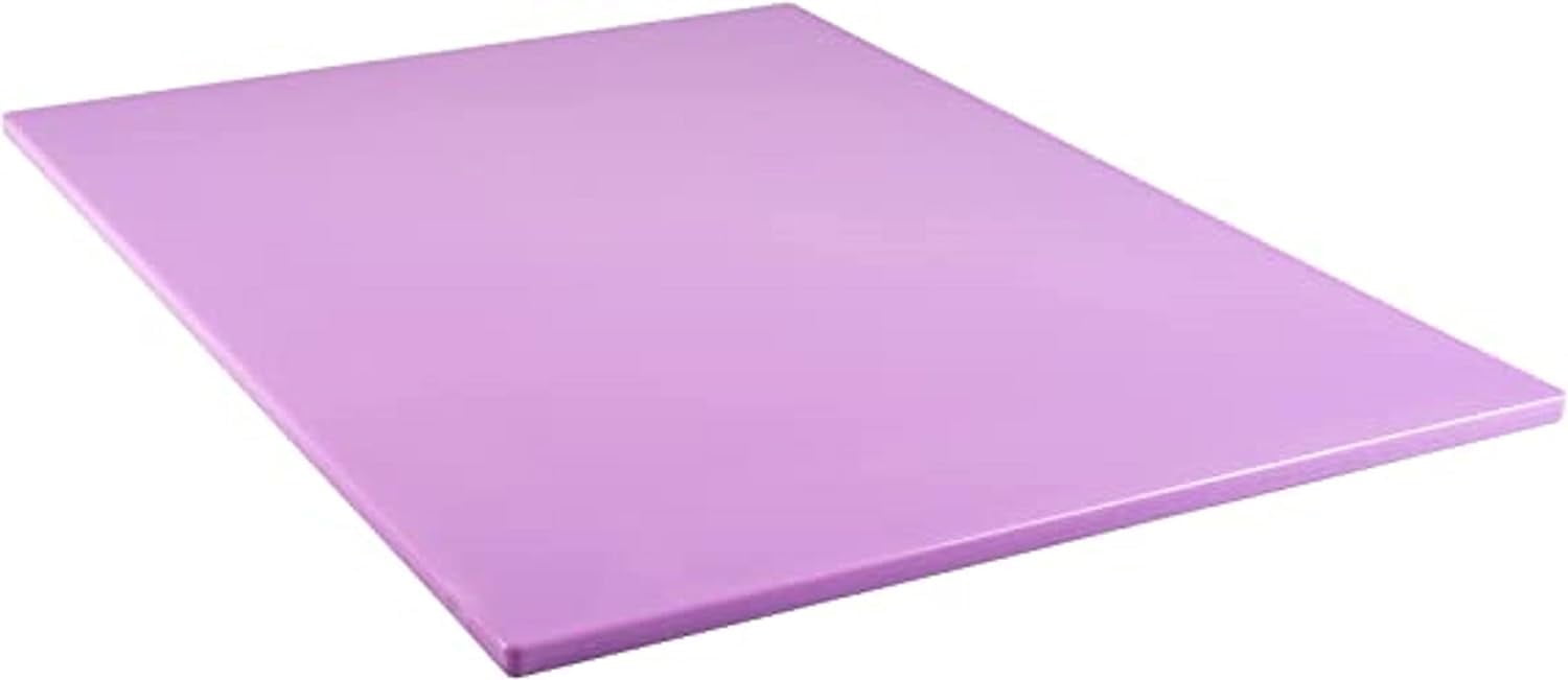 TrueCraftware- 18" X 12" X 1/2” Plastic Cutting Board for Kitchen Purple Color- Plastic Commercial Chopping Board Anti Slip Surface Chopping Food Cutting Mat for Meat Vegetables