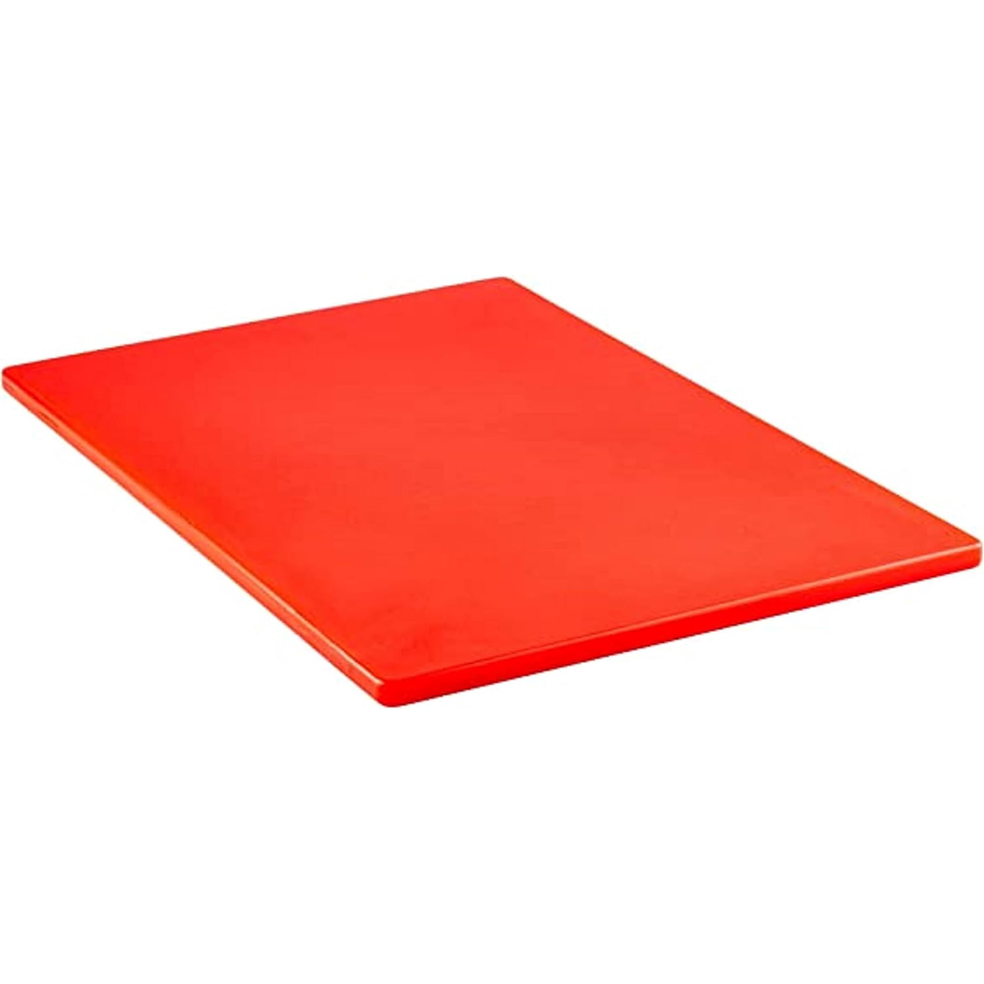 TrueCraftware- 18" X 12" X 1/2” Plastic Cutting Board for Kitchen Red Color- Plastic Commercial Chopping Board Anti Slip Surface Chopping Food Cutting Mat for Meat Vegetables