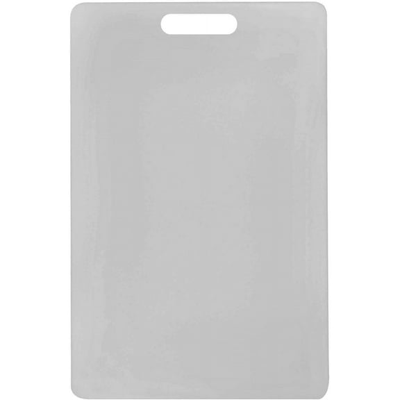 TrueCraftware- 18" x 12" x 1/2" White Plastic Utility Cutting Board with Handle- Non-Skid Plastic Chopping Board Cutting Boards for Meat Vegetables Fruits Dishwasher Safe for Home Kitchen Restaurants