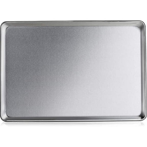 TrueCraftware- 18" x 26" Full Size Stainless Steel Sheet Pan 20 Gauge- Bakeware Baking Pan Baking Sheet Baking Tray Cookie Sheet for Oven Perfect for Baking Roasting Heavy Duty & Rust Free
