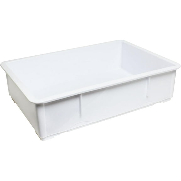 TrueCraftware- 18" x 26" x 6" Pizza Dough Proofing Box White Color- Household Pizza Dough Proofing Box Pizza Dough Tray Quality Tray Pizza Dough Proofing Containers for Home Kitchen Restaurants