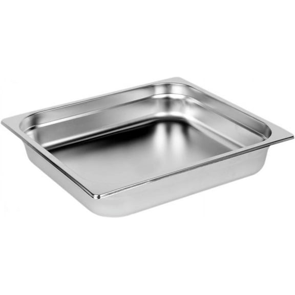 TrueCraftware- 2/3 Size 2-1/2" Deep Stainless Steel Anti-Jamming Steam Pan 24 Gauge- Steam Food Pan Anti-Jam Steam Table Hotel Pan for Restaurant Family Events Personal Catering Use