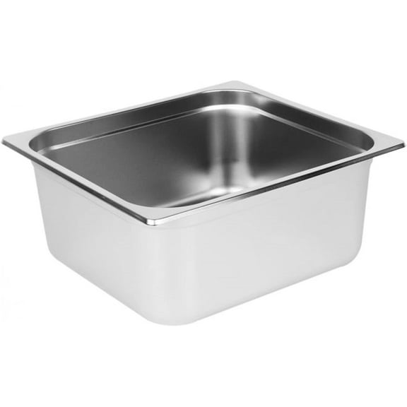 TrueCraftware- 2/3 Size 6" Deep Stainless Steel Anti-Jamming Steam Pan 24 Gauge- Steam Food Pan Anti-Jam Steam Table Hotel Pan for Restaurant Family Events Personal Catering Use