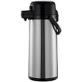 thumbnail image 1 of TrueCraftware-2.5 Liter/ 84 oz Push Button Coffee Airpot Stainless Steel Body Stainless Steel Lined - Hot Beverage Coffee Chocolate Juice Tea Drinks Dispenser Ideal for Large Crowds for Any Occasion, 1 of 6