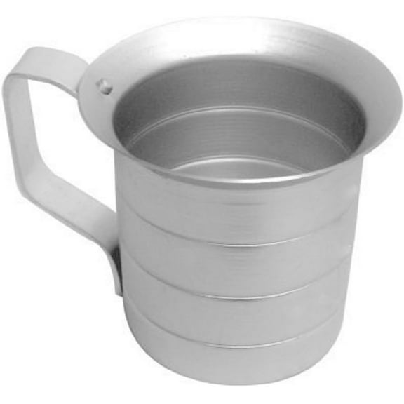 TrueCraftware- 2 qt. Aluminum Liquid Measure Cup with riveted Handle- Measuring Cup for Cooking Baking Kitchen or Restaurant Easy To Read for Liquid Metal Measuring Cup Essential Kitchen Tool