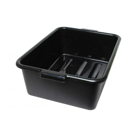 TrueCraftware- 20-1/2" x 15-1/2" x 7" Utility Kitchen Bus Box/Tub/Bin with Handles Black Color- Heavy Duty Plastic Restaurant Tub/Dish Washing Box Wash Basin Tub for Kitchen Home Restaurants