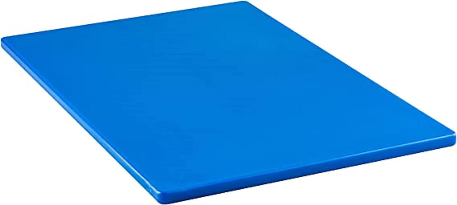 TrueCraftware- 20" X 15" X 1/2” Plastic Cutting Board for Kitchen Blue Color- Plastic Commercial Chopping Board Anti Slip Surface Chopping Food Cutting Mat for Meat Vegetables