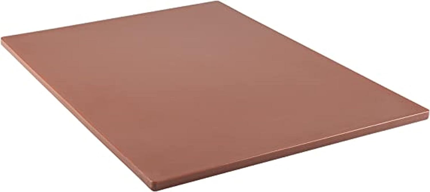 TrueCraftware- 20" X 15" X 1/2” Plastic Cutting Board for Kitchen Brown Color- Plastic Commercial Chopping Board Anti Slip Surface Chopping Food Cutting Mat for Meat Vegetables
