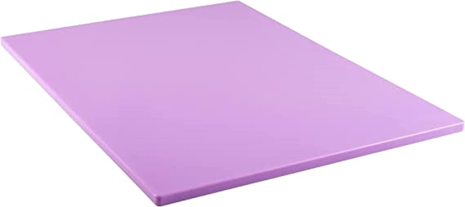 TrueCraftware- 20" X 15" X 1/2” Plastic Cutting Board for Kitchen Purple Color- Plastic Commercial Chopping Board Anti Slip Surface Chopping Food Cutting Mat for Meat Vegetables