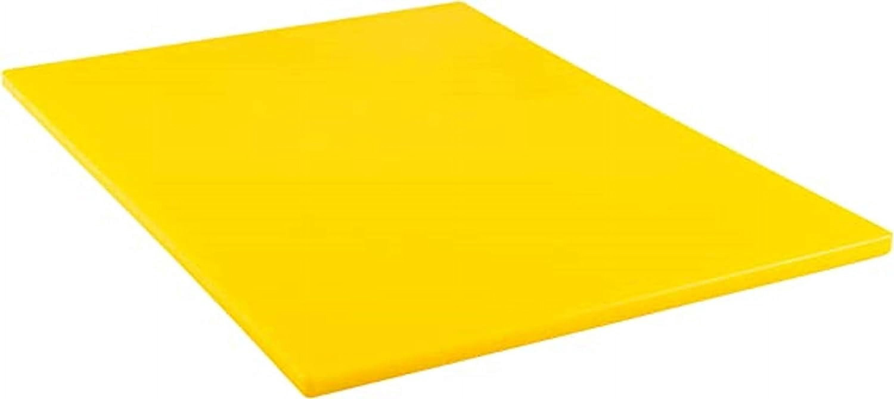 TrueCraftware- 20" X 15" X 1/2” Plastic Cutting Board for Kitchen Yellow Color- Plastic Commercial Chopping Board Anti Slip Surface Chopping Food Cutting Mat for Meat Vegetables