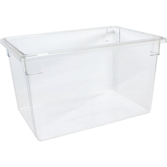TrueCraftware- 22 Gallon Clear Food Storage Box Polycarbonate 18" X 26" X 15"- Food Storage Container Meal Prep Containers Reusable for Home Cafeteria Kitchen Organization Dishwasher Safe