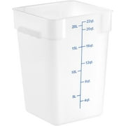 TrueCraftware- 22 Qt. Polypropylene Square Food Storage Container Translucent - Space Saving Food Storage Container Meal Prep Pantry Storage Container Reusable for Kitchen Organization