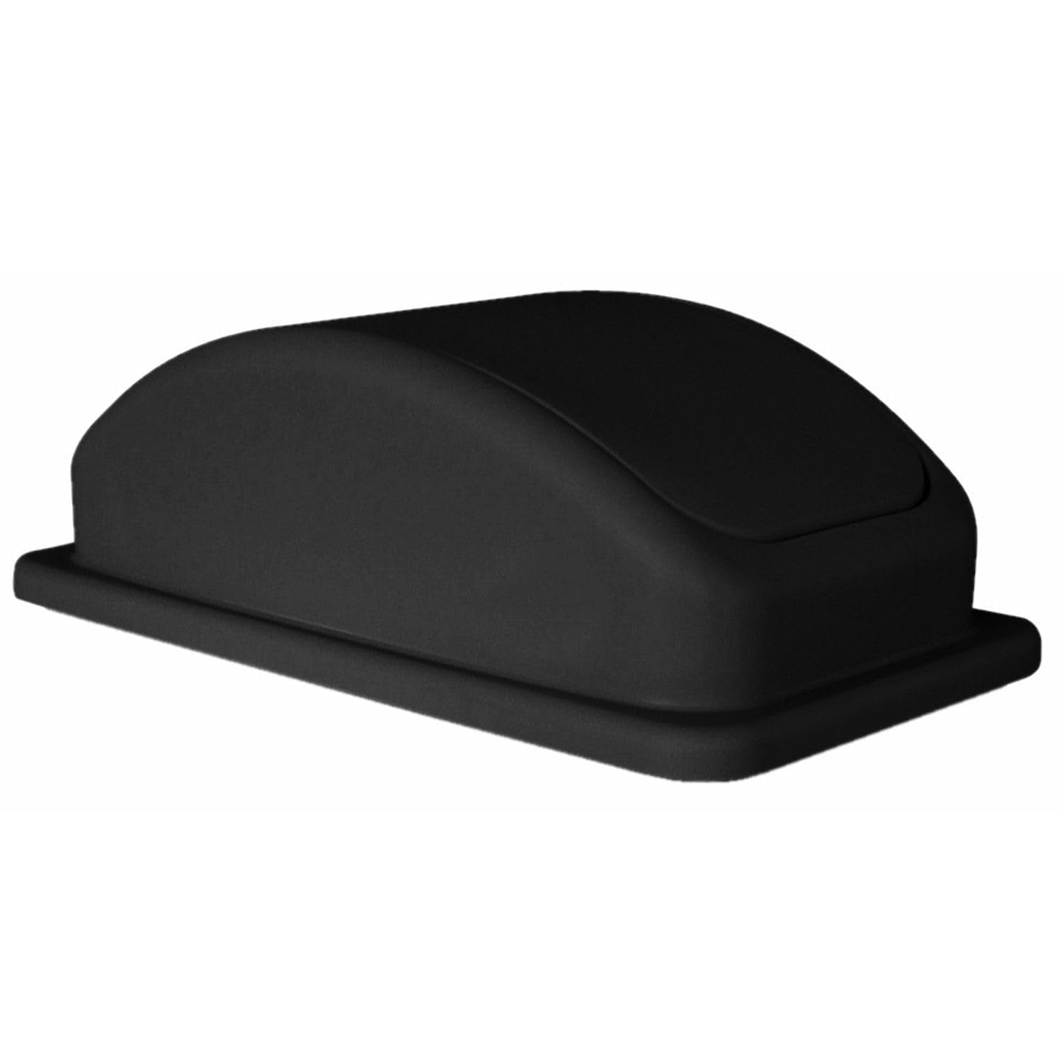 TrueCraftware - 23 Gallon Rectangular Trash Can Lid only 20-1/2" x 11-1/4" x 6-1/4" Black Color- Wastebasket Garbage Bin Lid Recycling Bin Cover Kitchen Bathroom Bedroom Office Trash Can
