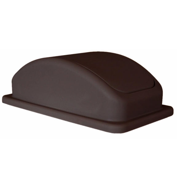 TrueCraftware- 23 Gallon Rectangular Trash Can Lid only 20-1/2" x 11-1/4" x 6-1/4" Brown Color- Wastebasket Garbage Bin Lid Recycling Bin Cover Kitchen Bathroom Bedroom Office Trash Can
