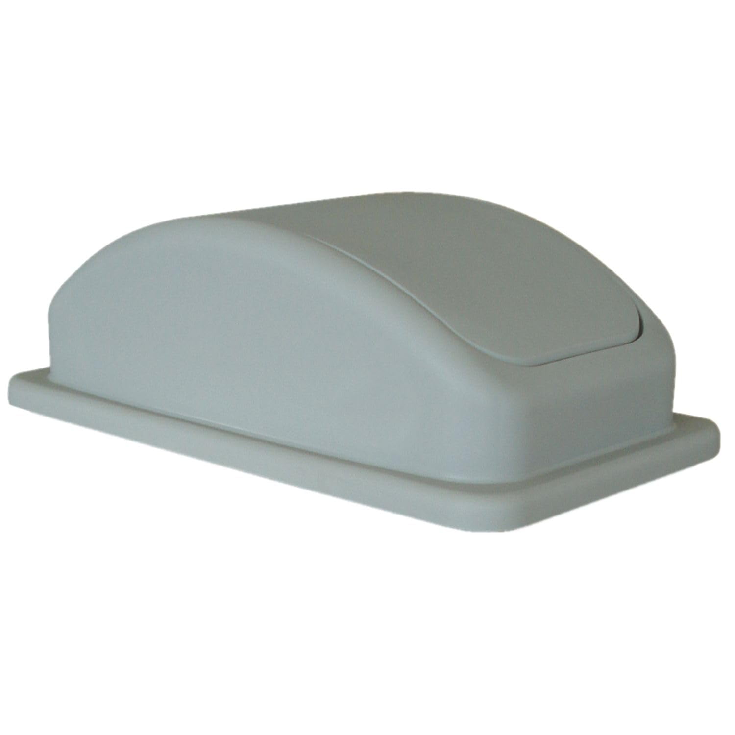 TrueCraftware- 23 Gallon Rectangular Trash Can Lid only 20-1/2" x 11-1/4" x 6-1/4" Gray Color- Wastebasket Garbage Bin Lid Recycling Bin Cover Kitchen Bathroom Bedroom Office Trash Can