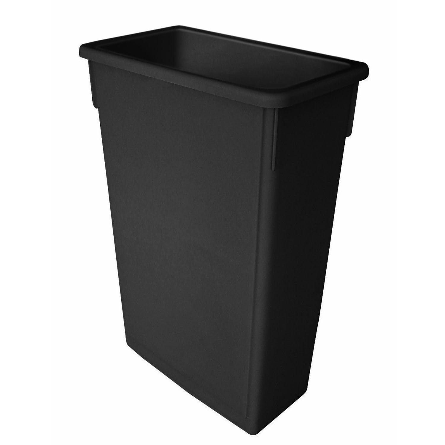 TrueCraftware- 23 Gallon Slim Rectangular Trash Can 20" x 11-1/4" x 29-3/4" Black Color- Wastebasket Garbage Bin Recycling Bin Kitchen Bathroom Bedroom Office Trash can