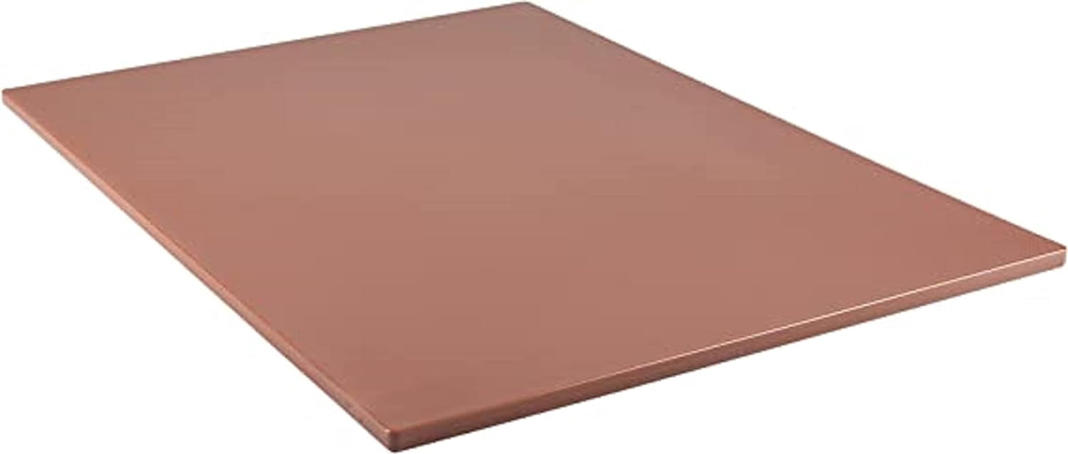 TrueCraftware- 24" X 18" X 1/2” Plastic Cutting Board for Kitchen Brown Color- Plastic Commercial Chopping Board Anti Slip Surface Chopping Food Cutting Mat for Meat Vegetables