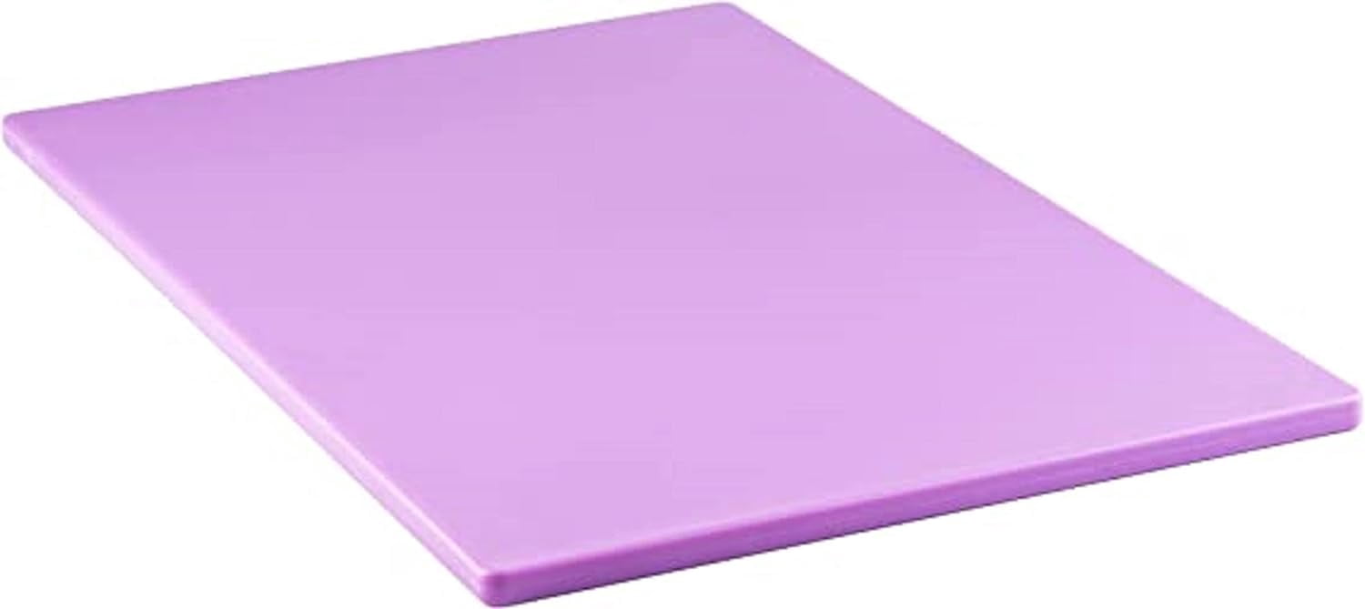 TrueCraftware- 24" X 18" X 1/2” Plastic Cutting Board for Kitchen Purple Color- Plastic Commercial Chopping Board Anti Slip Surface Chopping Food Cutting Mat for Meat Vegetables
