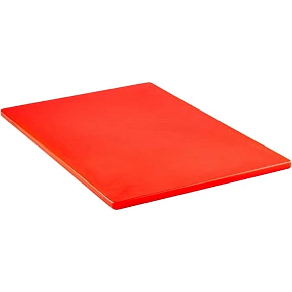 TrueCraftware- 24" X 18" X 1/2 Plastic Cutting Board for Kitchen Red Color- Plastic Commercial Chopping Board Anti Slip Surface Chopping Food Cutting Mat for Meat Vegetables