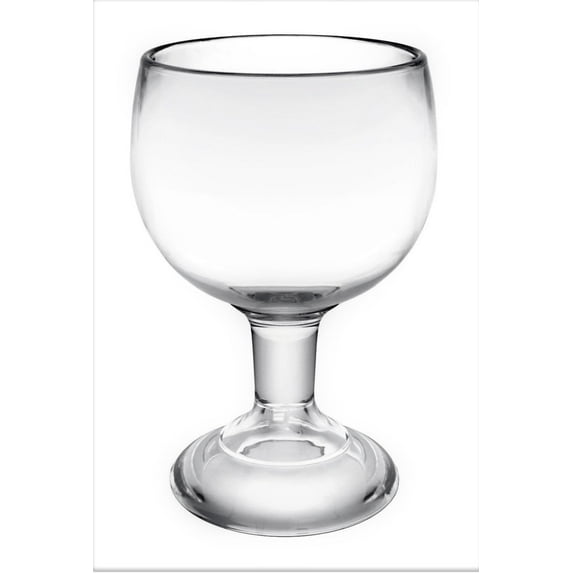TrueCraftware- 24 oz Polycarbonate Schooner with Heavy Base Clear Color- Liquor Plastic Stemware Large Shrimp Cocktail Glasses Goblet Large Stemmed Glass for Coronaritas Margaritas Cocktails