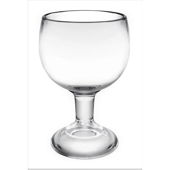 TrueCraftware- 24 oz Polycarbonate Schooner with Heavy Base Clear Color- Liquor Plastic Stemware Large Shrimp Cocktail Glasses Goblet Large Stemmed Glass for Coronaritas Margaritas Cocktails