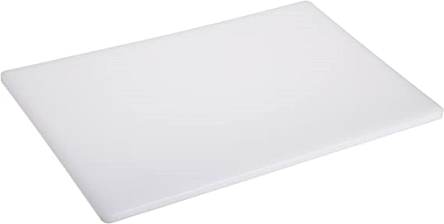 TrueCraftware- 24" x 18" x 1/2" White Plastic Utility Cutting Board- Non-Skid Thick Plastic Chopping Board Cutting Boards for Meat & Vegetables Fruits Dishwasher Safe Home Kitchen and Restaurants
