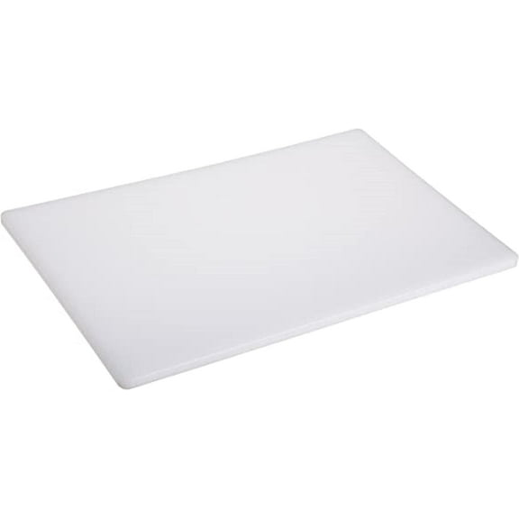 TrueCraftware- 24" x 18" x 1/2" White Plastic Utility Cutting Board- Non-Skid Thick Plastic Chopping Board Cutting Boards for Meat & Vegetables Fruits Dishwasher Safe Home Kitchen and Restaurants