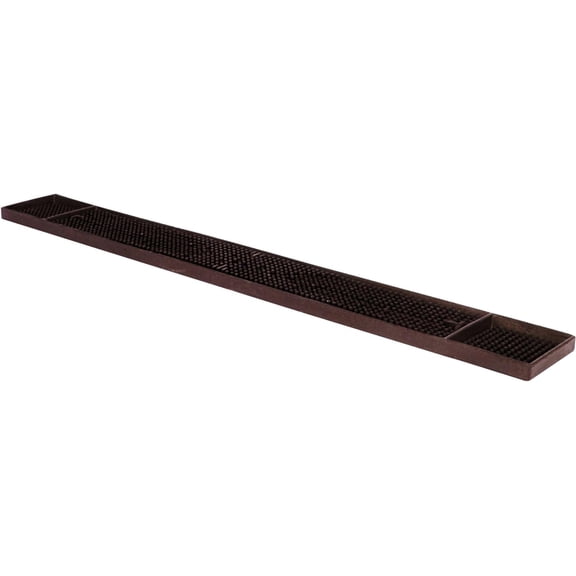 TrueCraftware- 27" x 3-1/4" Brown Long Rubber Bar Service No-Slip Mat- Bar Service Mat Service Mat Drying Bar Spill Mat for Counter Top Cafe Bar Kitchen Hotel Cocktail Perfect for Bars & Restaurants