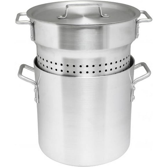 TrueCraftware 3 Piece Set - 20 qt. Aluminum Pasta Cooker- Multipurpose Pasta Pot with Strainer Lid- Pasta Pot Cookware for Home Kitchen Restaurant Commercial Cooking Tool