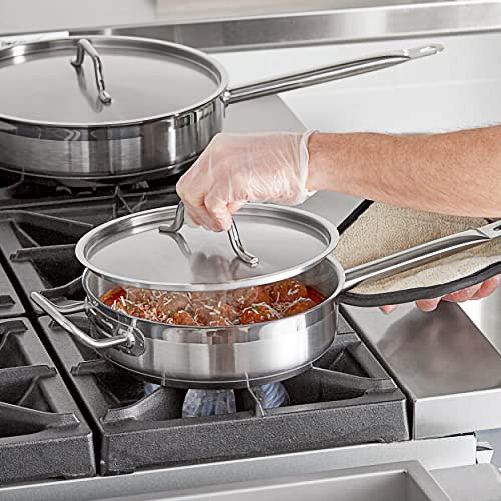 TrueCraftware3 Qt. Sauté Pan Stainless Steel with Lid and Welded