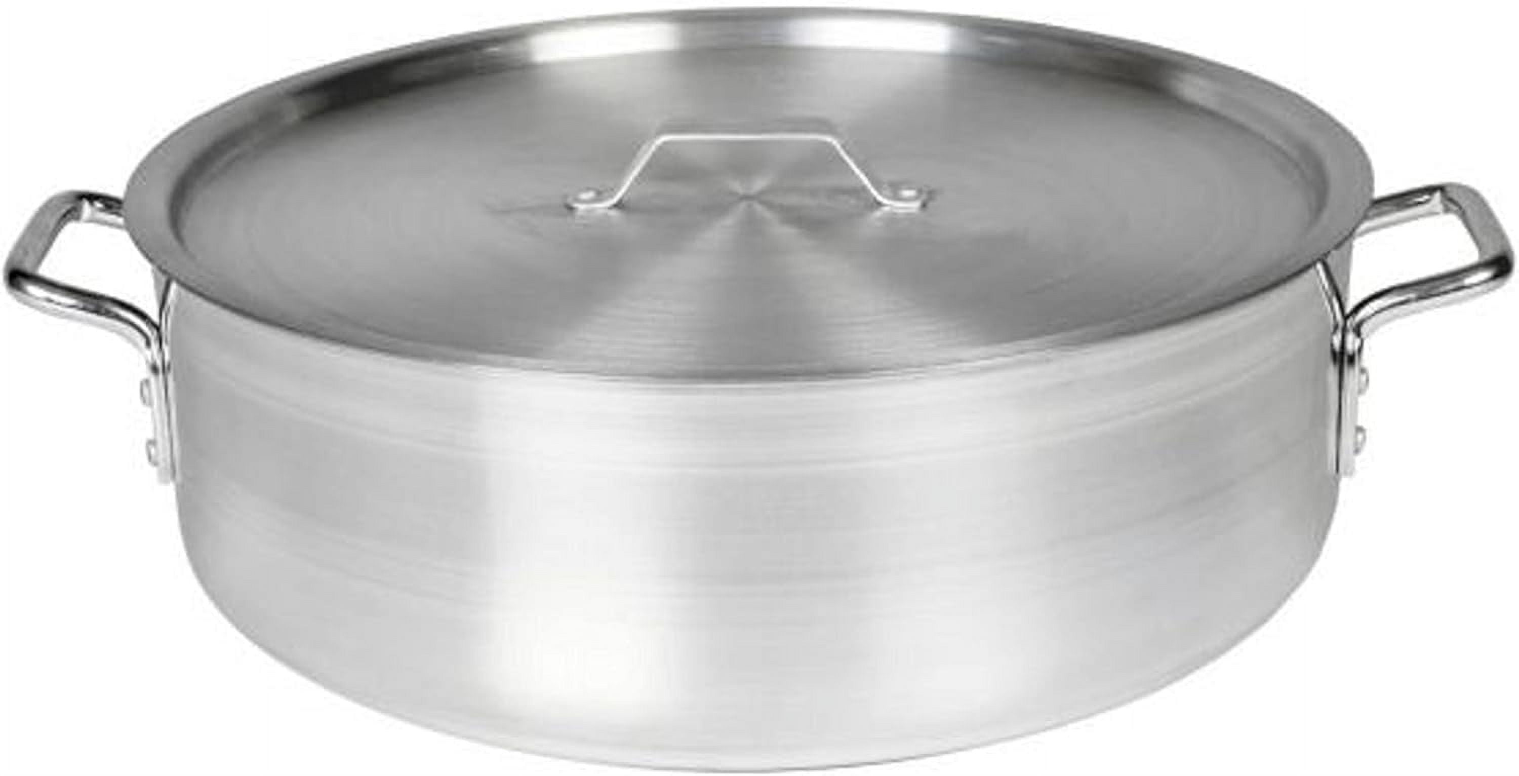 TrueCraftware- 35 qt. Aluminum Brazier Pot with Cover 6mm Thickness ...