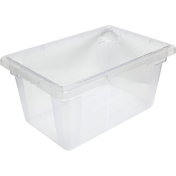TrueCraftware- 4.75 Gallon Clear Food Storage Box Polycarbonate 12" X 18" X 9"- Food Storage Container Meal Prep Containers Reusable for Home Cafeteria Kitchen Organization Dishwasher Safe