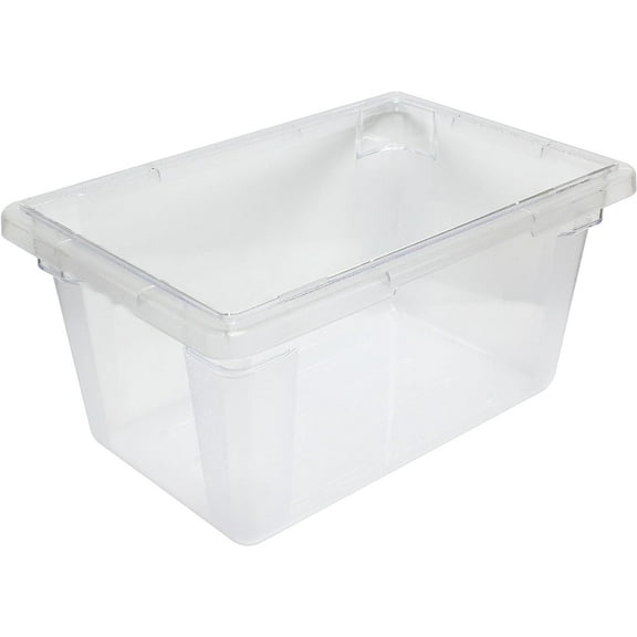 TrueCraftware- 4.75 Gallon Clear Food Storage Box Polycarbonate 12" X 18" X 9"- Food Storage Container Meal Prep Containers Reusable for Home Cafeteria Kitchen Organization Dishwasher Safe