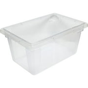 TrueCraftware- 4.75 Gallon Clear Food Storage Box Polycarbonate 12" X 18" X 9"- Food Storage Container Meal Prep Containers Reusable for Home Cafeteria Kitchen Organization Dishwasher Safe