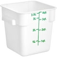 thumbnail image 1 of TrueCraftware- 4 Qt. Polypropylene Square Food Storage Container White - Space Saving Food Storage Container Meal Prep Pantry Storage Container Reusable for Kitchen Organization Dishwasher Safe, 1 of 5