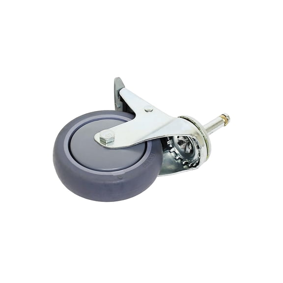 TrueCraftware- 4" Replacement Swivel Caster with Brake for Bussing/Utility Cart- Heavy Duty Casters Swivel Plate Castor Wheels for Cart