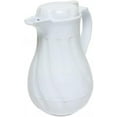 thumbnail image 1 of TrueCraftware- 42 oz/ 1.24 L Swirl Double Wall Insulated Beverage Server White Color- Thermal Coffee Carafe/Server Plastic Built-in Front ID Tag (3 included) NSF Certified Hot Beverage Dispenser, 1 of 7