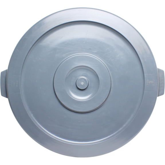 TrueCraftware- 44 Gallon Round Trash Can Lid only 24-1/8" Diameter x 1-1/2" Height Gray Color- Wastebasket Garbage Bin Lid Recycling Bin Cover Kitchen Bathroom Bedroom Office Trash Can