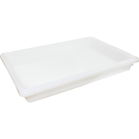 TrueCraftware- 5 Gallon White Food Storage Box Polypropylene 18" X 26" X 3-1/2"- Food Storage Container Meal Prep Containers Reusable for Home Cafeteria Kitchen Organization Dishwasher Safe