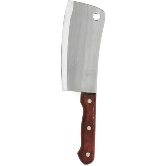 TrueCraftware- 6" Stainless Steel Asian Cleaver with Riveted Wood Handle- Kitchen Cleaver Chef Knife Cleaver Kitchen Knife Chopper Butcher Knife Meat Cleaver Knife for Home Kitchen and Restaurant