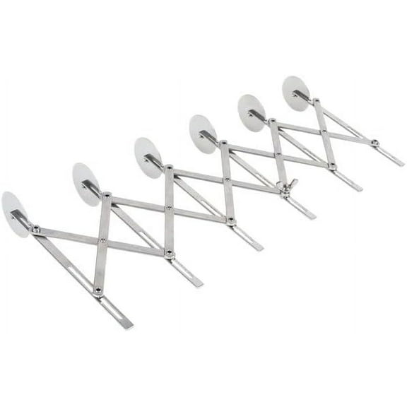 TrueCraftware- 6-Wheel Stainless Steel Adjustable Dough Divider- Pastry Cutter Bakeware Stainless Pizza Slicer Round Dough Cutter Roller Cookie Pastry Knife Divider