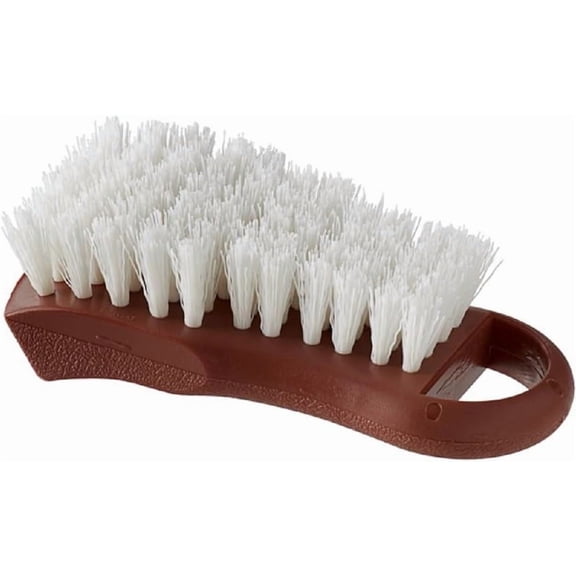 TrueCraftware- 6" x 2-1/2" x 2" Brown Plastic Cutting Board Brush- Cutting Boards Scrubbing Brush Durable Bristles Essential Kitchen Cleaning Brush Scrub Cutting Board Cleaning Brush Tool