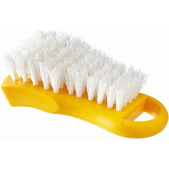TrueCraftware- 6" x 2-1/2" x 2" Yellow Plastic Cutting Board Brush- Cutting Boards Scrubbing Brush Durable Bristles Essential Kitchen Cleaning Brush Scrub Cutting Board Cleaning Brush Tool