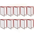 thumbnail image 1 of TrueCraftware- 8-1/2” x 11” Maroon Triple Page Book Fold Restaurant Menu Covers 3 Page 6 View Set of 10- Crystal Clear Menu Covers Sleeve Menu Folder Menu Book Holders for Bar Cafe Restaurant, 1 of 14