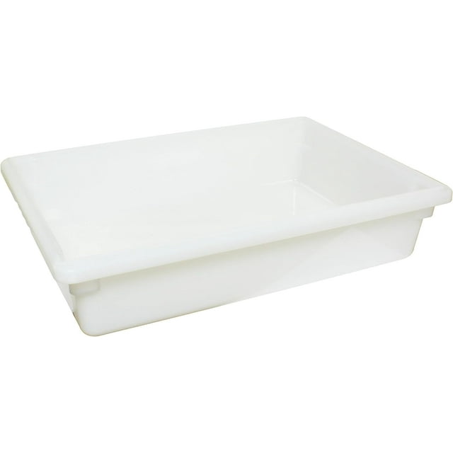 TrueCraftware- 8.75 Gallon White Food Storage Box Polypropylene 18" X 26" X 6"- Food Storage Container Meal Prep Containers Reusable for Home Cafeteria Kitchen Organization Dishwasher Safe