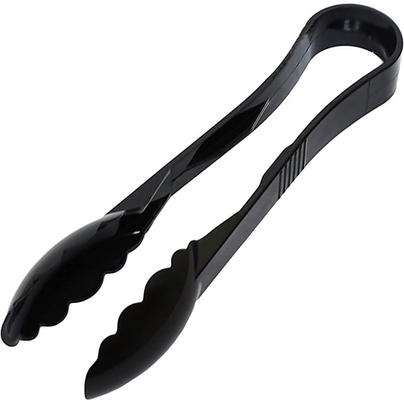 TrueCraftware - 9-Inch Scallop Grip Tong, Polycarbonate, Black Color, NSF listed